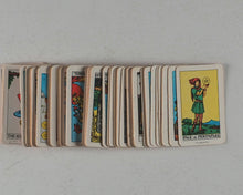 Load image into Gallery viewer, World's Tiniest Tarot Card Set. Complete Deck of 78 Cards. Merrimack Publishing Corp. 85 Fifth Ave.N.Y.10003. No.1960S. Printed in Hong Kong. [1968/9]
