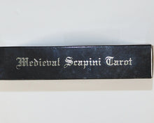 Load image into Gallery viewer, Medieval Scapini Tarot. Luigi Scapini. U.S. Games Systems Inc. SM78. Printed in Switzerland by A.G. Muller. 1985. ISBN 0880790318.
