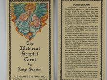 Load image into Gallery viewer, Medieval Scapini Tarot. Luigi Scapini. U.S. Games Systems Inc. SM78. Printed in Switzerland by A.G. Muller. 1985. ISBN 0880790318.
