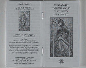 Manga Tarot. Riccardo Minetti. Artwork by Anna Lazzarinin. Lo Scarabeo, Torino. 2006. ISBN 9788883955273.