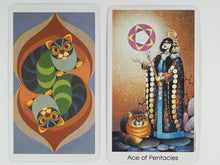 Load image into Gallery viewer, Tarot of the Cat People. Instructions and designs by Karen Kuykendall. U.S. Games Systems Inc. 1985.
