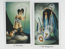 Load image into Gallery viewer, Tarot of the Cat People. Instructions and designs by Karen Kuykendall. U.S. Games Systems Inc. 1985.
