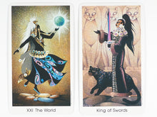 Load image into Gallery viewer, Tarot of the Cat People. Instructions and designs by Karen Kuykendall. U.S. Games Systems Inc. 1985.
