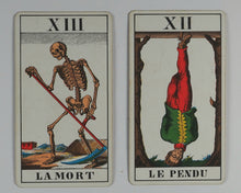 Load image into Gallery viewer, Tarot cards 'IJJ'. A.G. Müller &amp; Cie. Switzerland. Fabriqué de Cartes à Schaffhouse. Waddingtons Playing Card Co. Ltd. 19701970
