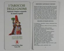 Load image into Gallery viewer, Tarots of the Gnomes. I Tarocchi degli Gnomi. Antonio Lupatelli. Lo Scarabeo. Torino. Italy. 1995.
