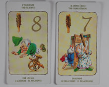 Load image into Gallery viewer, Tarots of the Gnomes. I Tarocchi degli Gnomi. Antonio Lupatelli. Lo Scarabeo. Torino. Italy. 1995.
