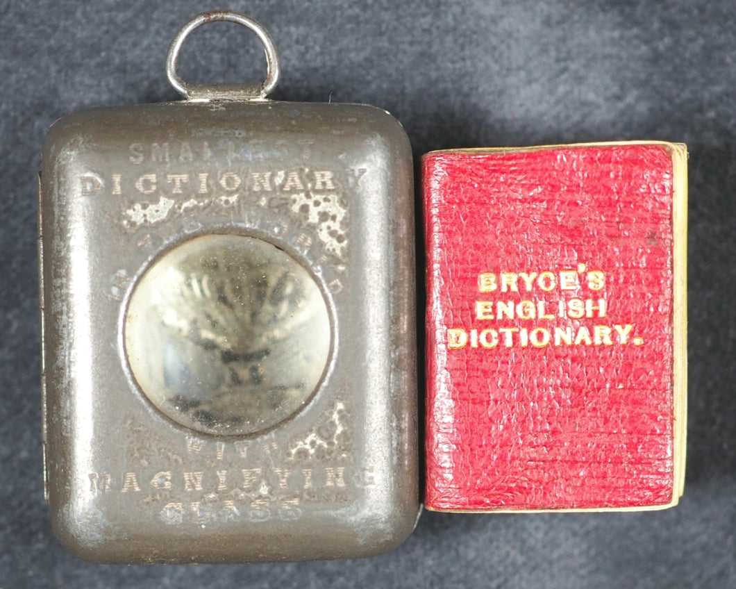 Smallest English Dictionary in the World. MINIATURE BRYCE DICTIONARY IN LOCKET; Publication Date: 1900 CONDITION: VERY GOOD