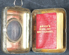 Load image into Gallery viewer, Smallest English Dictionary in the World. MINIATURE BRYCE DICTIONARY IN LOCKET; Publication Date: 1900 CONDITION: VERY GOOD
