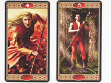 Load image into Gallery viewer, Tarot of the Elves. Mark McElroy. Artwork by Davide Corsi. Lo Scarabeo. Italy. 2007. ISBN 9788883956478
