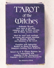 Load image into Gallery viewer, Tarot of the Witches. [007 James Bond Tarot]. Stuart R. Kaplan. A.G.Muller. Switzerland. 1974. ISBN 0913866539.
