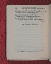 Load image into Gallery viewer, Miniature Book. Shakespeare, William. Twelfth-Night or What You Will. Methuen &amp; Co. 36 Essex Street, W.C. [London]. 1904.
