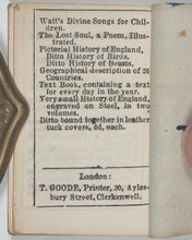 Load image into Gallery viewer, Life of our Blessed Lord and Saviour Jesus Christ. In prose and verse. Goode, T[homas], 80 Aylesbury Street, Clerkenwell. London. Circa 1825.
