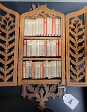 Load image into Gallery viewer, Forty Shakespeare Miniatures contained in an art nouveau gated hanging wooden bookcase. Glasgow, David Bryce and Son, and New York, Frederick A. Stokes Company,     1915 (MCMIV). Edited by 1. Talford Blair
