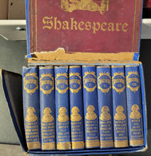 Load image into Gallery viewer, The Illustrated Pocket Shakespeare [2 set]     Eight volumes, bound in blue buckram
