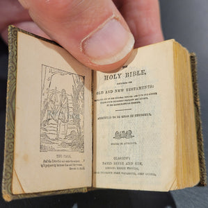 Illustrated Miniature Bible - Souvenir of the Glasgow     Exhibition. c1901.     The Holy Bible Containing the Old and New Testaments Translated out of the Original Tongues by His     Majesty's Special Command.