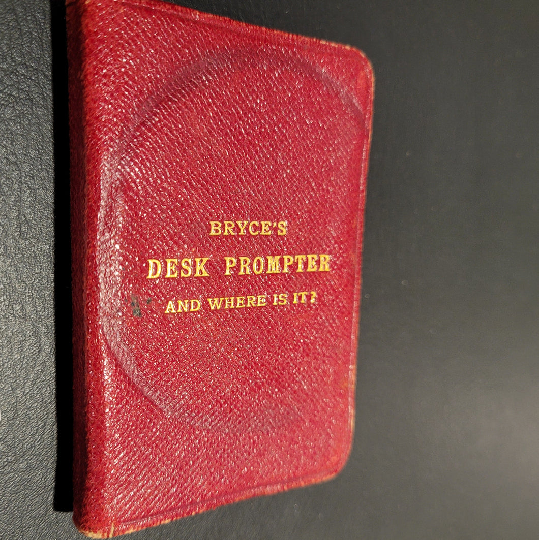 Bryce's Desk Prompter and Where is it? Published by David Bryce & Co.