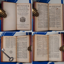 Load image into Gallery viewer, Binding, Style of Jean-Claude Bozérian , circa 1800. Missel de Paris, Latin-Francois, Avec prime, tierce, sexte, et les processions, imprime par ordre de monseigneur L&#39;Archeveque, Septième partie. 1752, 12mo
