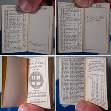 Load image into Gallery viewer, Tilt's Miniature Almanack for 1857. Publication Date: 1857 Condition: Very Good. >>MINIATURE BOOK<<
