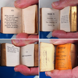 Bible in Miniature or a Concise History of both Testaments. >>MINIATURE BOOK/THUMB BIBLE<< Publication Date: 1845 Condition: Very Good