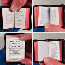 Load image into Gallery viewer, Holy Bible containing the Old and New Testaments.&gt;&gt;MINIATURE BOOK&lt;&lt; [MINIATURE COMPLETE HOLY BIBLE with SHAKESPEARE FAMILY RECORDS. Publication Date: 1919 Condition: Very Good.
