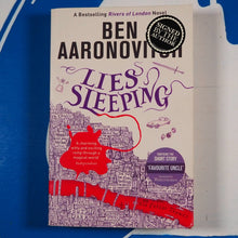 Load image into Gallery viewer, Lies Sleeping: The Seventh Rivers Of London Novel (Paperback) By Ben Aaronovitch USED PAPERBACK.  SIGNED. Condition Very Good+ ISBN 10 1473207835 ISBN 13 9781473207837
