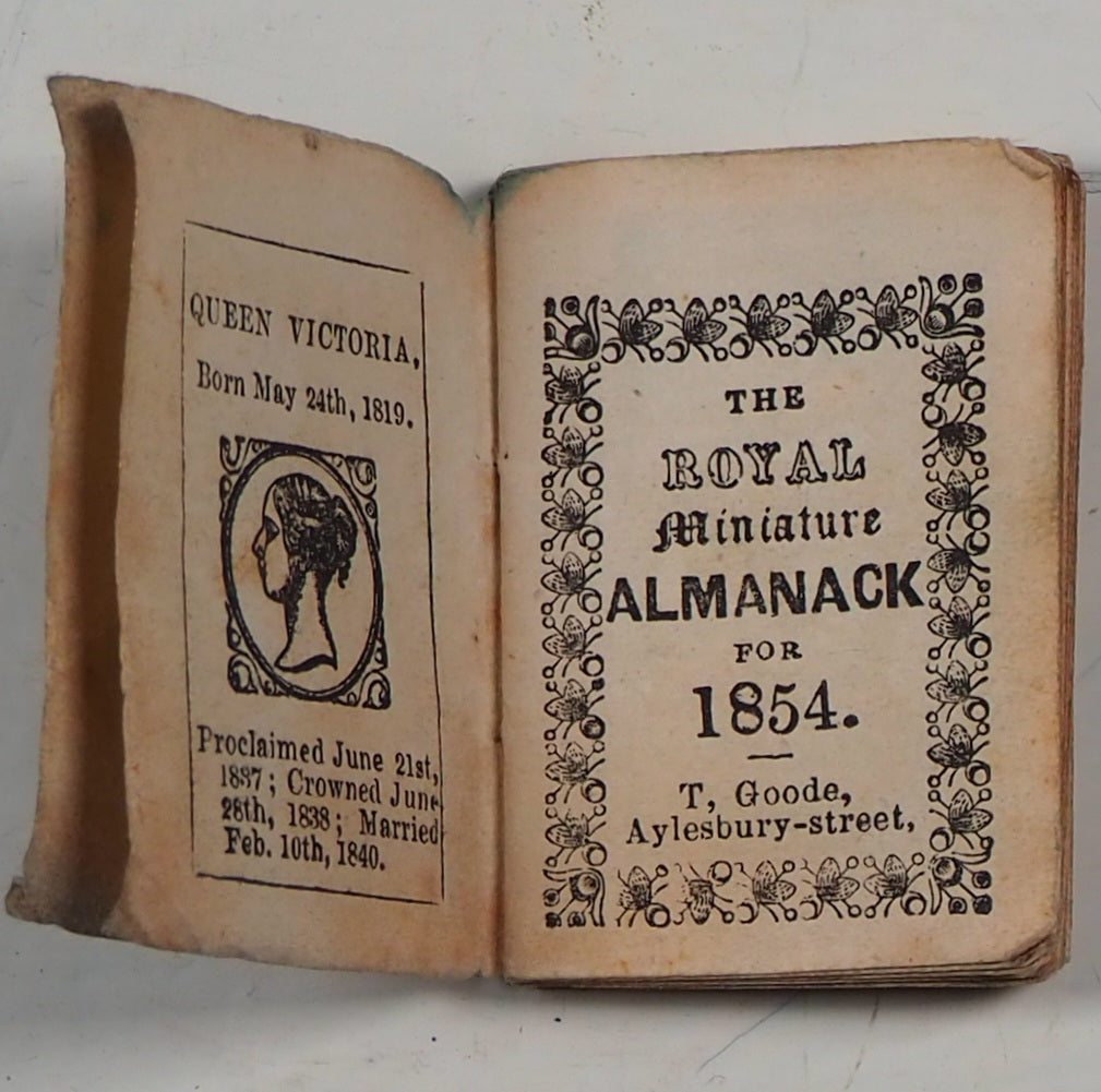 Royal Miniature Almanack for 1854. >>RARE MINIATURE ALMANAC<< Publication Date: 1854 Condition: Good. >>MINIATURE BOOK<<