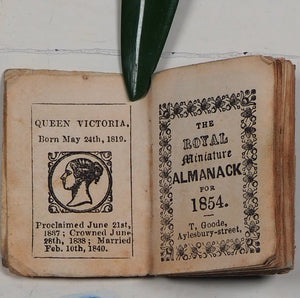 Royal Miniature Almanack for 1854. >>RARE MINIATURE ALMANAC<< Publication Date: 1854 Condition: Good. >>MINIATURE BOOK<<