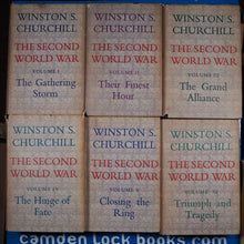Load image into Gallery viewer, The Second World War &gt;&gt;&gt;All 1st Edition, 1st Issue, Six Volume Set&lt;&lt;&lt; Winston S. Churchill Publication Date: 1948 Condition: Good
