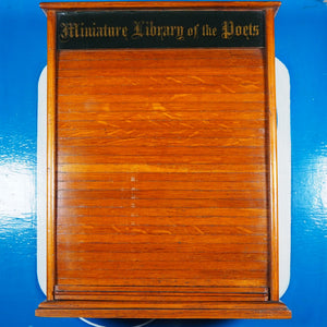 Miniature Library of The Poets. [in Oak Case with rolling tambour front shutter] Shakespeare, Burns, Milton, Longfellow, Wordsworth, Scott & Hood Publication Date: 1881