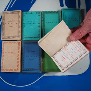 Miniature library of classical literature. Kaspar van Baerle, George Buchanan, Jacob Cats, Joannes Nicolai Secundus, John Owen, Helius Eobanus Hessus, & Marco Girolamo Vida. Publication Date: 1820 CONDITION: VERY GOOD