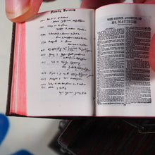 Load image into Gallery viewer, Holy Bible containing the Old and New Testaments [with lectern]. &gt;&gt;MINIATURE BIBLE WITH LECTERN&lt;&lt; Publication Date: 1919 CONDITION: VERY GOOD
