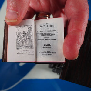 Holy Bible containing the Old and New Testaments [with lectern]. >>MINIATURE BIBLE WITH LECTERN<< Publication Date: 1919 CONDITION: VERY GOOD