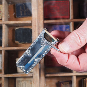 De La Rue's Improved Condensed diary and engagement book. >>FINGER SHAPED MINIATURE BOOK IN LAVISH SILVER SLIPCASE<< Publication Date: 1905 CONDITION: VERY GOOD