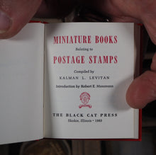 Load image into Gallery viewer, Miniature books relating to postage stamps. Levitan, Kalman. &gt;&gt;ASSOCIATION COPY&lt;&lt; Publication Date: 1983 CONDITION: NEAR FINE
