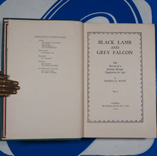 Load image into Gallery viewer, Black Lamb and Grey Falcon: The Record of a Journey through Yugoslavia in 1937 [2 Volumes] Rebecca West Published by Macmillan and Co., London, 1942 Condition: Very Good Hardcover.,
