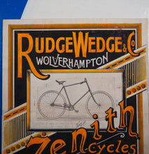 Load image into Gallery viewer, Zenith Cycles ARE THE BEST.&gt;&gt;ORIGINAL CYCLE POSTER ADVERT ARTWORK&lt;&lt; Publication Date: 1892 Condition: Very Good
