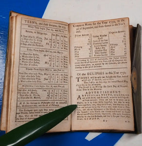 Rider's British Merlin : for the year of our Lord God 1752. Compiled for his Country's Benefit, by Cardanus Rider. Publication Date: 1752 Condition: Good