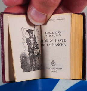 El Ingenioso Hidalgo Don Quijote de la Mancha >>MINIATURE BOOKS IN SLIPCASE<< Cervantes Saavedra, Miguel de [1547-1616]. Publication Date: 1952 Condition: Very Good