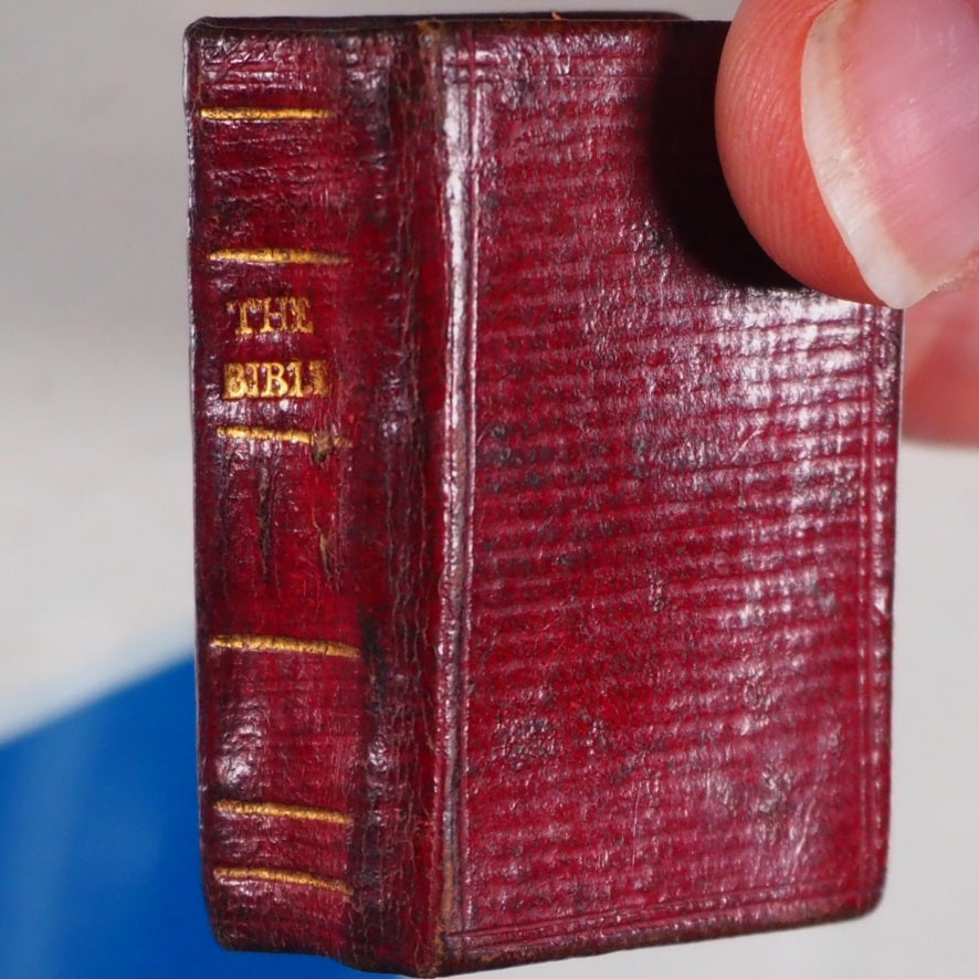 Bible in Miniature or a Concise History of both Testaments. John Harris. London. Circa 1806. >>HUGELY INFLUENTIAL RARE THUMB BIBLE<<