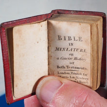 Load image into Gallery viewer, Bible in Miniature or a Concise History of both Testaments. 1802.
