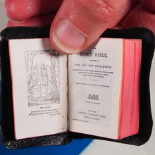 Load image into Gallery viewer, Holy Bible containing the Old and New Testaments.&gt;&gt;MINIATURE BOOK&lt;&lt; [MINIATURE COMPLETE HOLY BIBLE with SHAKESPEARE FAMILY RECORDS. Publication Date: 1919 Condition: Very Good.
