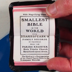 Holy Bible containing the Old and New Testaments.>>MINIATURE BOOK<< [MINIATURE COMPLETE HOLY BIBLE with SHAKESPEARE FAMILY RECORDS. Publication Date: 1919 Condition: Very Good.