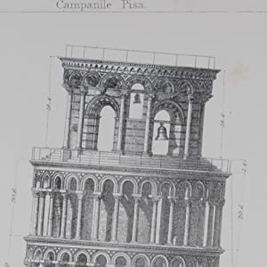 Set of 5 ENGRAVINGS OF THE LEANING TOWER or CAMPANILE , PISA CATHEDRAL & PISA BAPTISTRY from] Architecture of the Middle Ages in Italy. GEORGE LEDWELL TAYLOR & EDWARD CRESY (Architectural Draughtsman). JAMES CARTER (Engraver) Publication Date: 1829